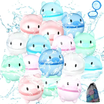 Produktbild von Wiederverwendbare Wasserballons für Kinder für Sommervergnügen (16 Stück)