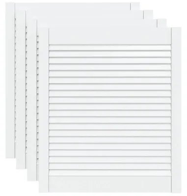 Immagine prodotto di Set di 4 contenitori portaoggetti – Bianco – Con serratura – 69 x 59,4 cm