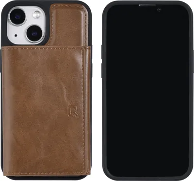 Produktbild von UNIQ Accessory iPhone 13 Mini Hardcase Backcover - Whiteh removable card holder - Dark Brown