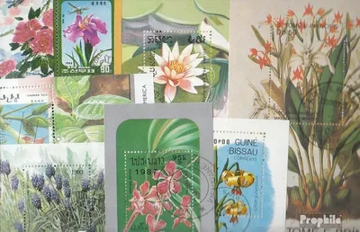 Produktbild von Briefmarken Motive 25 verschiedene Blumen Blöcke