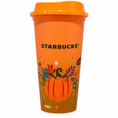 Produktbild von Starbucks Halloween Pumpkin Patch Reusable To Go Becher 473ml Kaffeebecher Kürbis 2026, KI-generiertes Bild