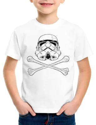 Produktbild von style3 Stormtrooper Totenkopf Kinder T-Shirt Sturmtruppe