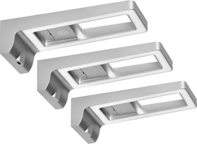 Productafbeelding van ARTUS 3-delige set LED onderbouwlampen, 3x3W, 3x225lm, 4000K, met touchschakelaar en USB-poort, grijs