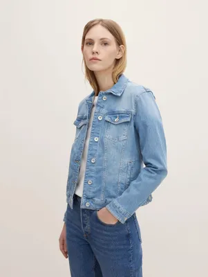 Immagine prodotto di Giacca di jeans a maniche lunghe, modello basic, in denim, ideale per la stagione di transizione, stile vintage, con stretch | Taglia XXL