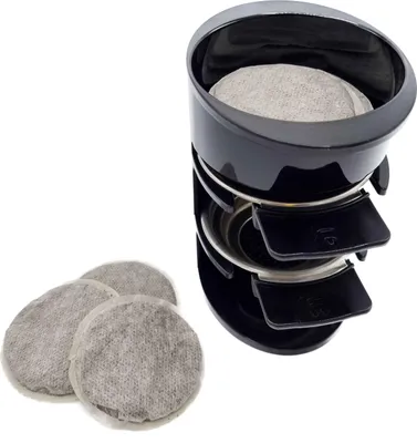 Immagine prodotto di Padbuddy - Sistema di stoccaggio per cialde - Porta cialde - Cestino - Adatto per cialde Senseo e altri tipi di caffè - Nero