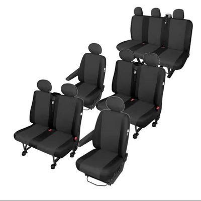 Produktbild von Kompatibel mit VW T5 Bus 9-Sitzer Sitzbezüge, Sitzschoner, Sitzüberzüge