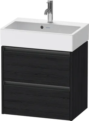 Produktbild von Duravit Ketho.2 Wastafelonderkast 58,4x39x54,9 cm Mat Eiken (zwart)