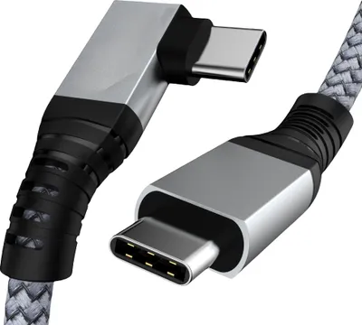 Immagine prodotto di INF Cavo USB 3.2 GEN 2 con testa ad angolo retto da 90 gradi, 240 W, cavo USB-C maschio, 20 Gbps Multicolore 2 metri