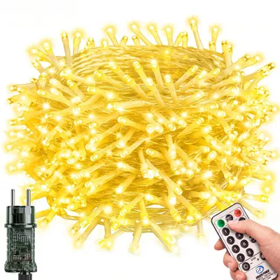 LED-Lichterkette 30 m, 300 LEDs, warmweiß, mit Fernbedienung