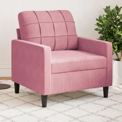 Produktbild von Sessel in Rosa aus Samt, 60 cm