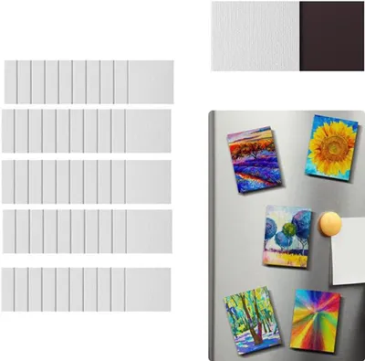 Productafbeelding van Schildersborden - Magnetisch - Magnetische mini - Canvasborden - Lege doeken te schilderen - Kunst - Cadeau - Doe - Het - Zelf decoratie - 25 stuks