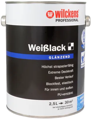 Produktbild von Wilckens Professional Weißlack glänzend, 2,5 l
