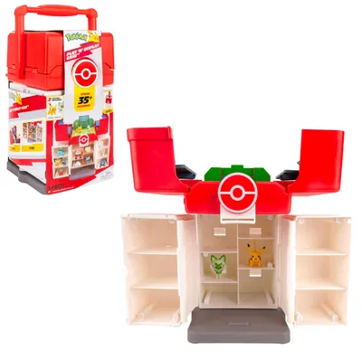 Produktbild von Pokémon PKW4048 - Play 'N' Display Set – Tragbares Spielset mit Kampfarena und 2