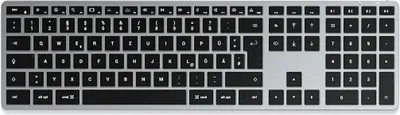 Produktbild von Satechi SLIM X3, Kabellos, Bluetooth, QWERTZ, Schwarz, Grau