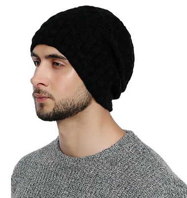 Produktbild von DonDon Herren Wintermütze Beanie mit Teddyfleece - schwarz