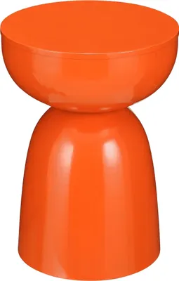 Produktbild von Mica Decorations Elliot Beistelltisch – Beistelltisch Rund H45 x Ø32 cm – Wohnzimmer Tisch oder Nachttisch – Eisen mit Pulverbeschichtung – Orange