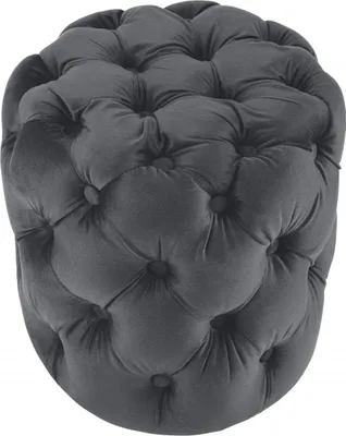 Produktbild von Samt-Ottomane im Chesterfield-Stil – Pouf-Fußhocker – elegantes Design, pflegeleicht
