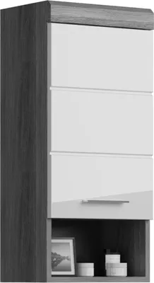 Immagine prodotto di Mezza colonna di stoccaggio SCOTT - 1 porta - Grigio scuro e bianco - 37x79x24 cm