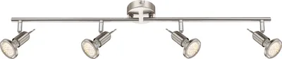 Produktbild von Globo Rail LED Strahler Nickel matt, 4xGU10 LED; 54382-4