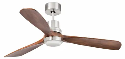Immagine prodotto di Ventilatore da soffitto a risparmio energetico con luce LED e con telecomando Lantau Nichel / Noce 132 cm