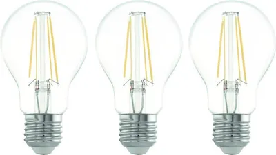 Produktbild von 3 x Eglo LED Filament A60 Birnen 7W = 60W E27 klar 806lm warmweiß 2700K