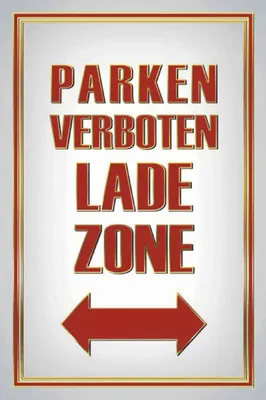 Produktbild von vianmo Holzschild 30x20 cm Parken verboten Ladezone Warnschild Hinweisschild