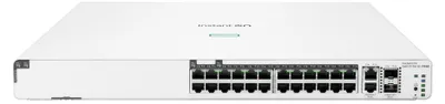 Obrázek produktu pro HPE Aruba Networking Networking Instant On Switch 20p Gigabit CL4 4p Gigabit CL6 PoE 2p 10GBT 2p SFP+ 370W 1960, Řízený, L2+, Gigabit Ethernet (10/100/1000), Podpora napájení po Ethernetu (PoE), Instalace do racku, 1U