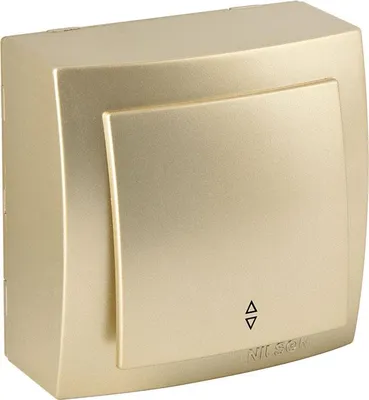 Produktbild von Wechselschalter Gold Metall Optik – Aufputz IP20 für Innen – THEMIS