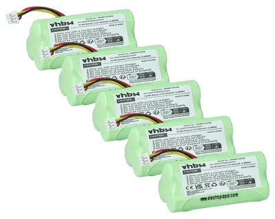 Produktbild von vhbw 5x Akku Ersatz für 82-67705-01, BTRY-LS42RAAOE-01 für Barcodescanner POS (800 mAh, 3,6 V, NiMH)