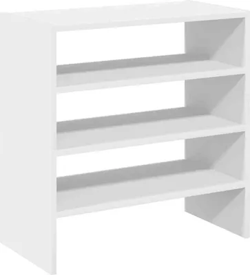 Obrázok produktu pre Stojany na topánky 2 ks stohovateľné biele 60x30x30,5 cm