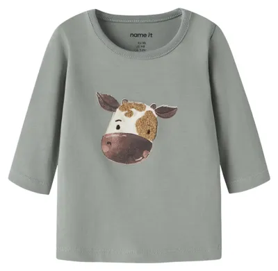 Produktbild von Name It Baby T-Shirt Nbmlenard mit Rundhalsausschnitt und langen Ärmeln, Normal geschnitten