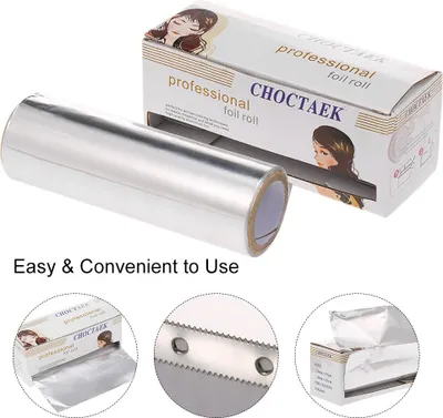 Produktbild von Aluminiumfolie für Haare, Dauerwelle, Tönung, Styling, Färbung, Highlight, Nagelkunst, Salon-Werkzeuge, Friseurzubehör
