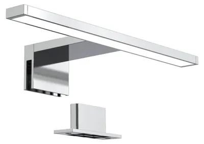 Produktbild von Spiegelleuchte - 5W, 550lm, LED, 2 in 1 Montage, 30cm, neutralweiß, chrom