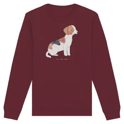 Produktbild von Mr. & Mrs. Panda Baumwoll Pullover Foxhound Moment Größe S - Burgundy - Geschenk, Laufhund, Nachhaltiger, Jagdhund, Sweater, Sweatshirt, Pulli