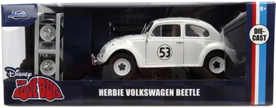Productafbeelding van Jada Toys 9337584314R00 VW Kever #53, wit, Herbie The Love Bug, met extra banden, schaal 1:24