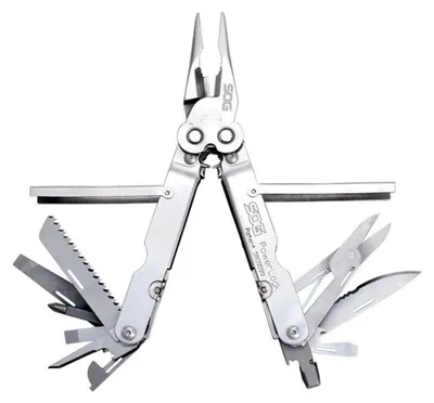 Produktbild von SOG PowerLock Multitool 18 Werkzeuge geschlossen 11,7 cm Klingenlänge 70 mm