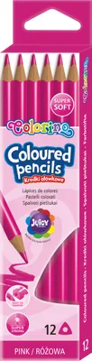 Produktbild von Dreieckige Bleistifte 12 Stück Colorino Pink