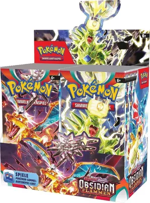Produktbild von Pokémon Karmesin & Purpur Obsidianflammen - Booster Display (36 Booster) - deutsch