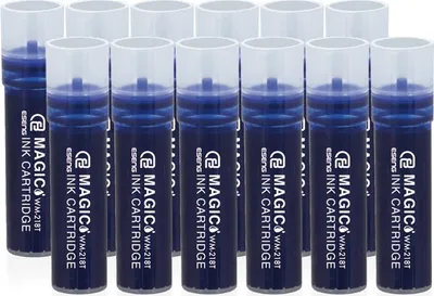 Produktbild von ESENG® Whiteboard Marker Nachfüllpatronen MAGIC WM-218T, blau12 Patronen