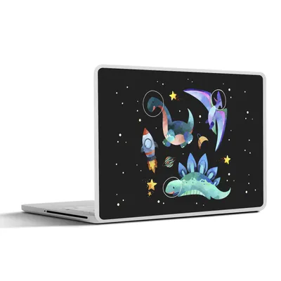 Produktbild von MuchoWow® Laptop Aufkleber Sticker Cover Sterne - Dinosaurier - Junge - Kinder - Kinder 30x21 cm - Sticker für Laptop - Selbstklebend