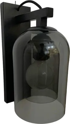 Image de Bell - applique murale verre noir gris