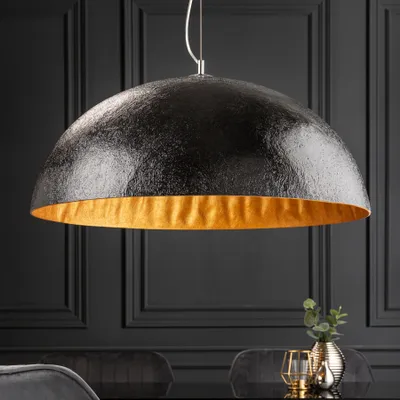 Produktbild von Design Hängeleuchte GLOW schwarz gold 70 cm Lampe Deckenlampe Pendelleuchte E27 Deckenleuchte