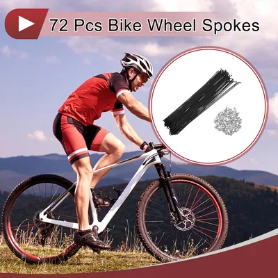 Produktbild von 72 Set 14G Fahrradspeichen 240mm Fahrradradspeichen Kohlenstoffstahl Schwarz