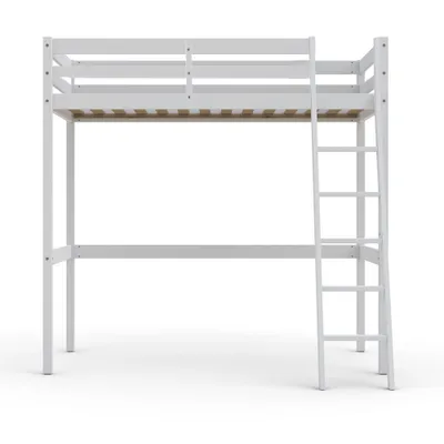 Produktbild von Hochbett STUDIO mit Lattenrost/ Hochbett 90x190 - Weiß