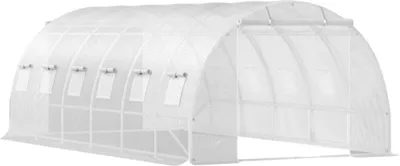 Image de Serre d'extérieur – 210 cm de haut – 6 m² – Imperméable – Avec cadre en acier galvanisé – Pour le jardin et les plantes