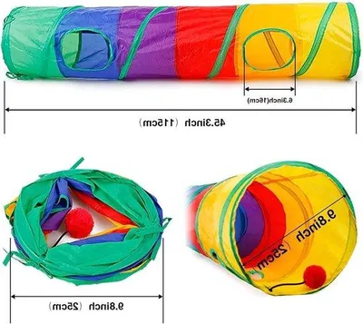 Immagine prodotto di Tunnel per gatti per bambini, tunnel arcobaleno, giocattolo per gatti da interno