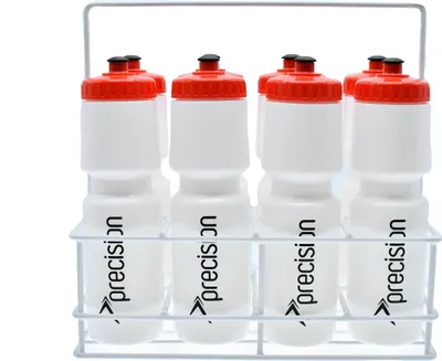 Produktbild von Precision Wasserflaschen Set - Flaschenträger mit 8 Sportflaschen 750ml weiß