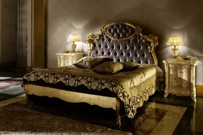 Produktbild von Chesterfield Klassisches Bett Luxus Möbel Barock Hotel Leder Schlafzimmer Betten