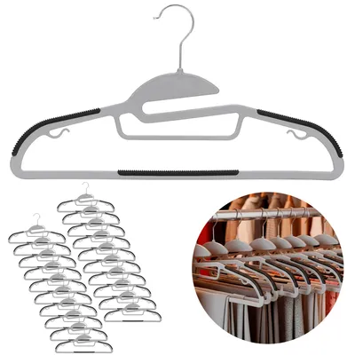 Productafbeelding van Kledinghangers | Kledinghanger | 20 Stuks | Anti-slip | Zwart