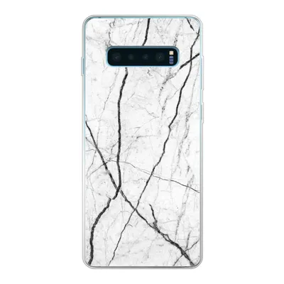 Produktbild von MuchoWow® Handyhülle Schutzhülle Hülle für Samsung Galaxy S10 Plus Marmor - Schwarz - Weiß Silikon Softcase Handy Hülle - Schutzhülle